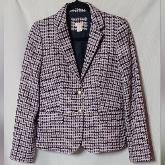 J. Crew Jackets & Blazers - J.CREW Women's Wool Blend Houndstooth Blazer. Size 4